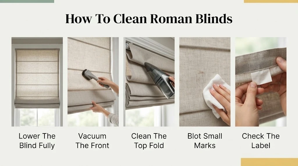 How to Clean Roman Blinds
