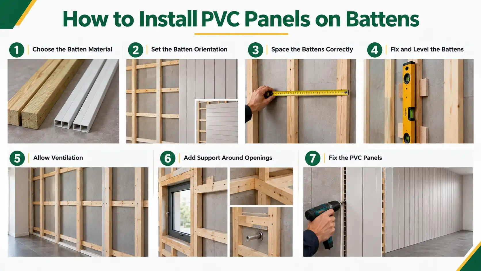 How to Install PVC Panels on Battens