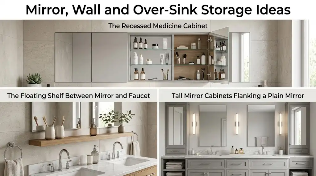 Mirror, Wall and Over-Sink Storage Ideas