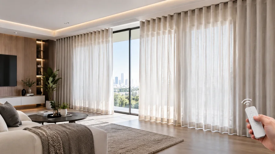 Motorized Wave Curtains