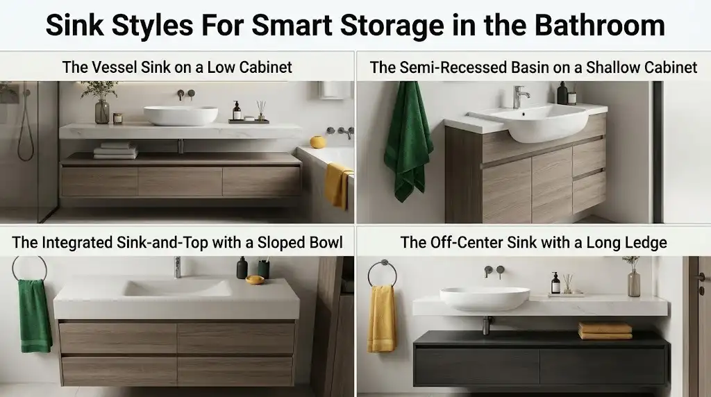 Sink Styles For Smart Storage in the Bathroom