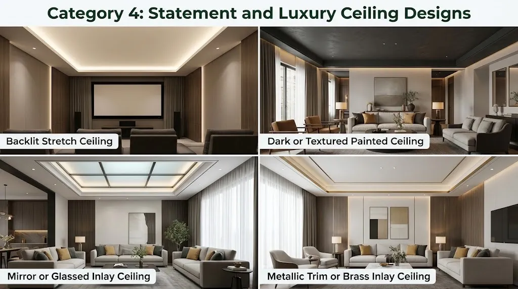 Statement and Luxury Ceiling Designs