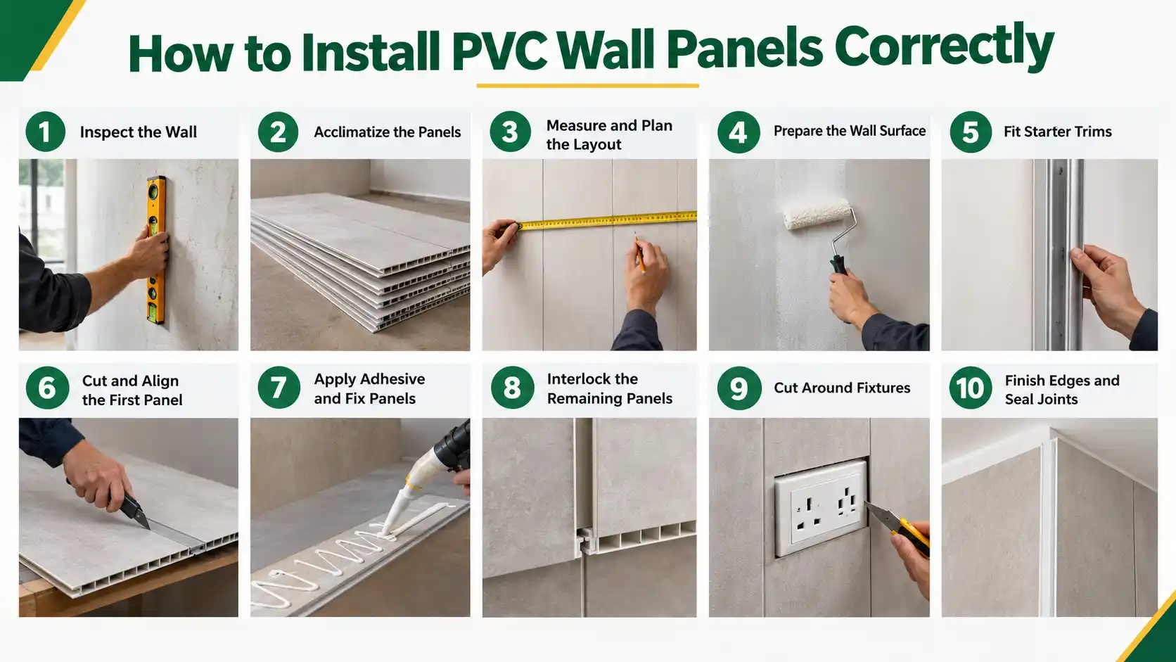 Step-by-Step PVC Wall Panel Installation Process